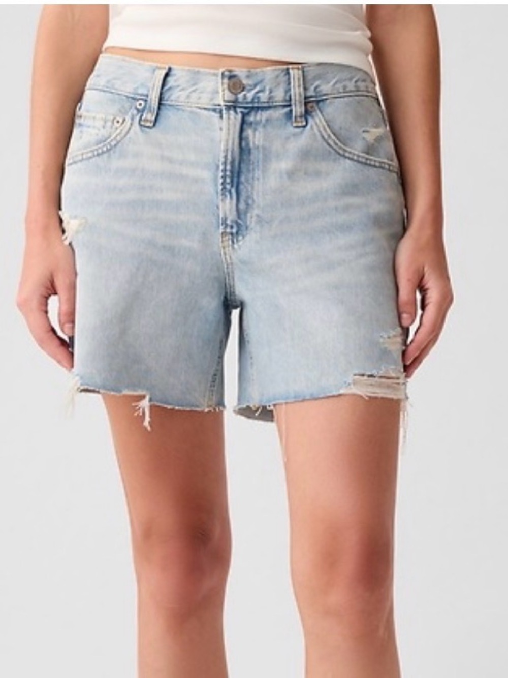 2 pairs Gap Low Stride denim shorts size 8 tall, EUC - Picture 8 of 8